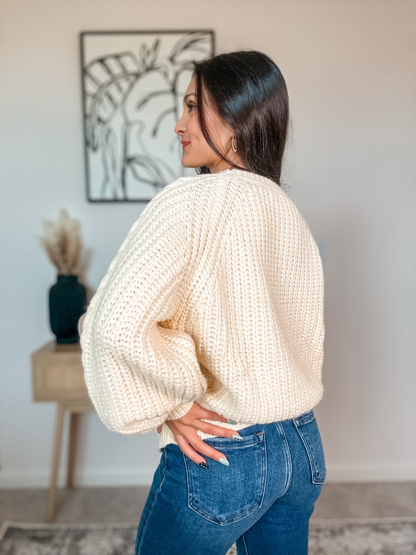 Classic Knit Cutout Sweater