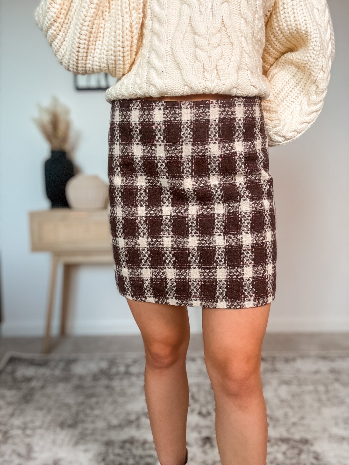 And The Why Plaid Mini Skirt