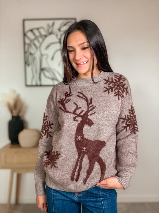 Reindeer Holiday Sweater