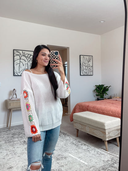 Crochet Sleeve Sweater