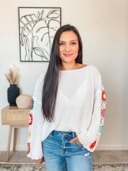 Crochet Sleeve Sweater