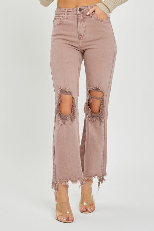 Risen Faded Mauve Bootcut Jeans