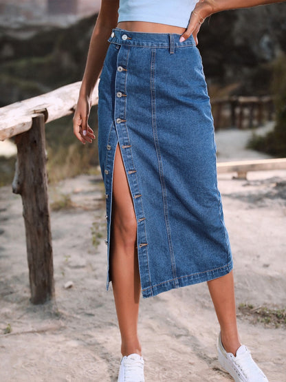 Trendsetter Denim Maxi Skirt