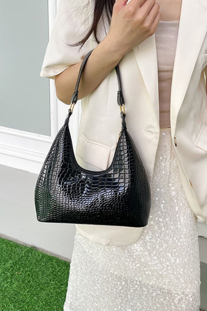 Leather Gator Shoulder Bag