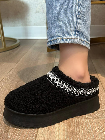 Diva Platform Sherpa Slippers