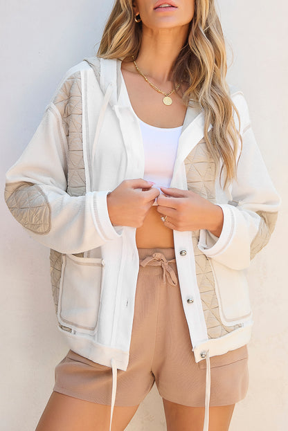 Drawstring Color Block Jacket