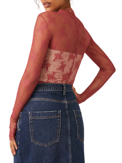 Mesh Lace Layering Top