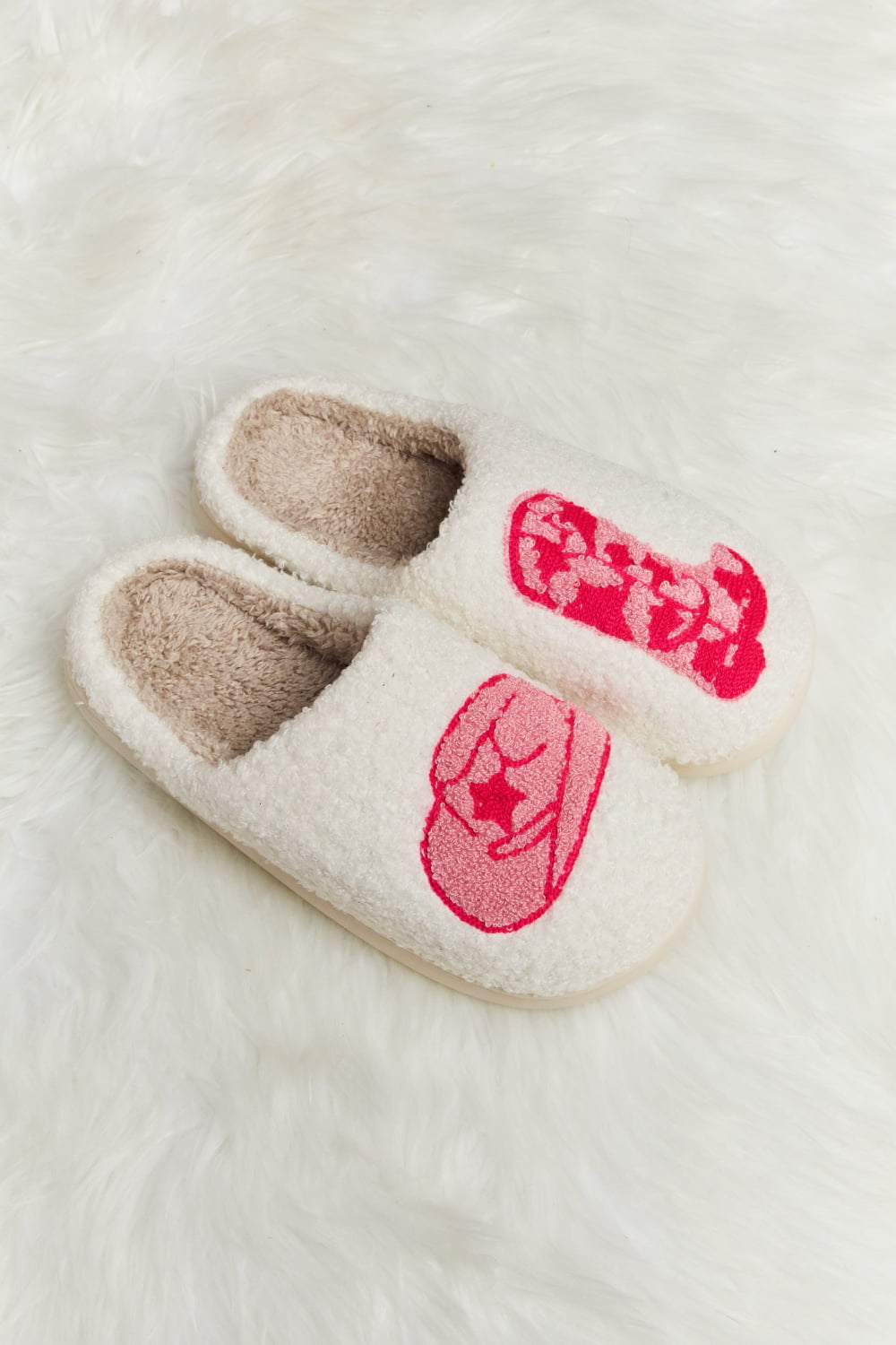 Printed Plush Slippers