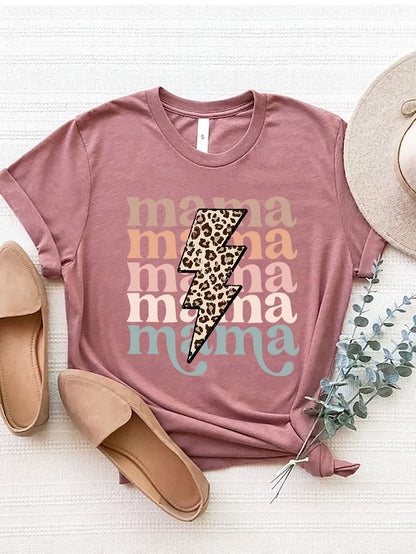 Mama Lightning Bolt Graphic Tee