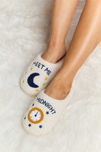 Printed Plush Slippers